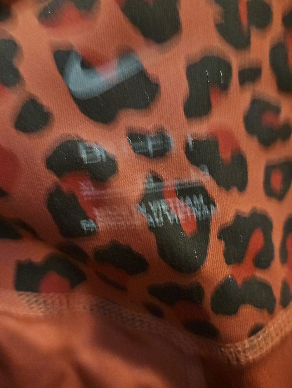 Nike Red Leopard Print Leggings - Picture 2 of 7